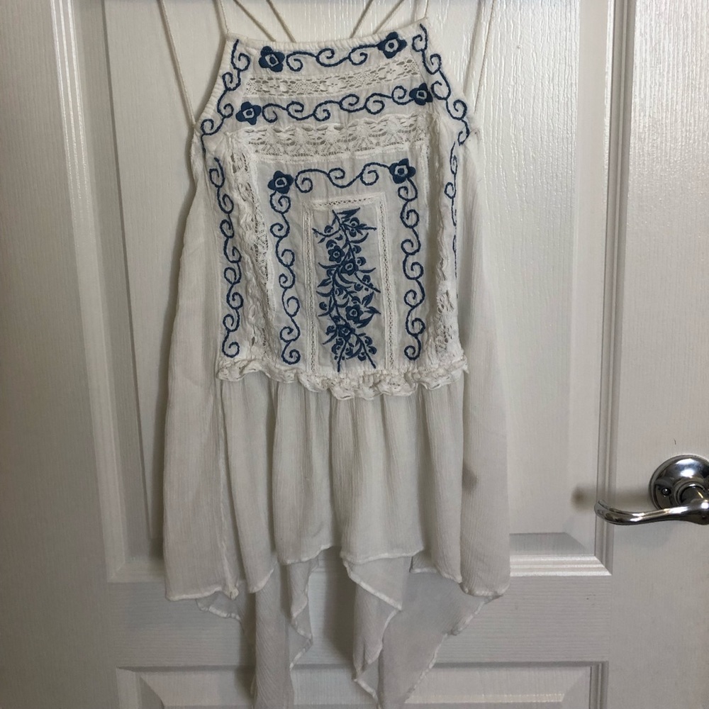 Free People crochet lace top / Coachella Festival